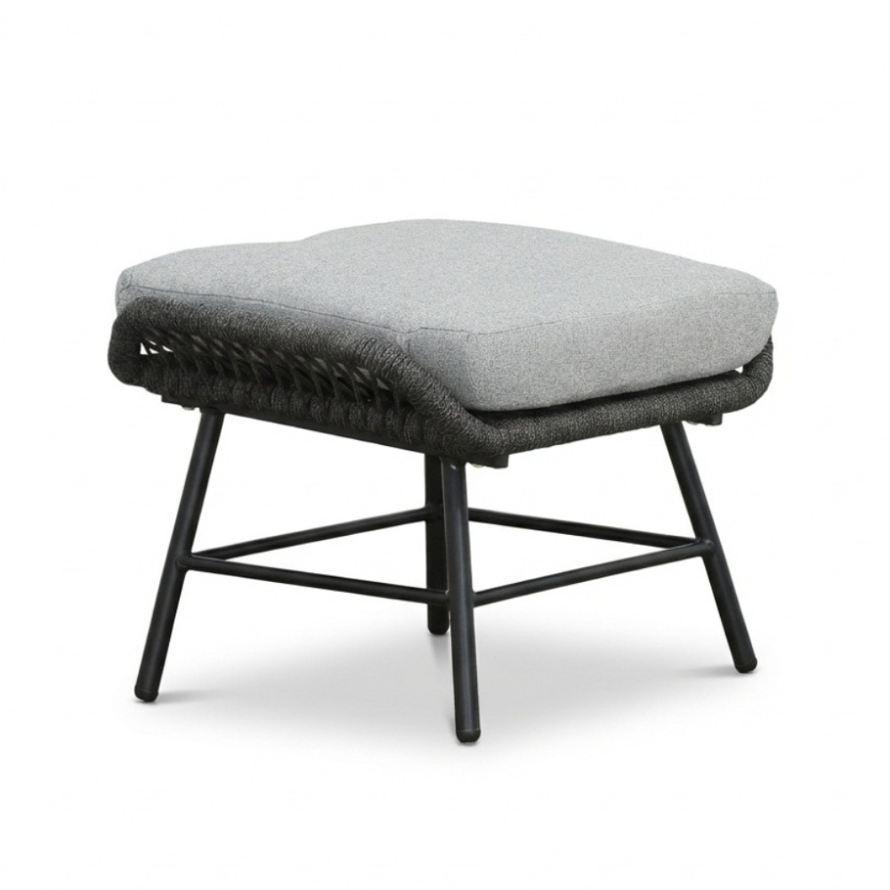 Dex lounge balkonset 4-delig | touw + aluminium | Stone Grey