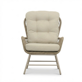 Dex loungestoel tuin set van 2 | touw + aluminium | Sandstone