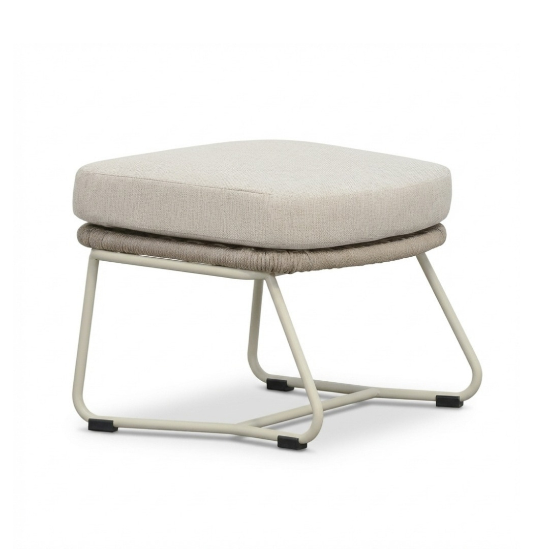 Gianna lounge balkonset 2 personen | touw + aluminium | Almond Beige | 4-delig