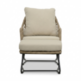 Gianna lounge balkonset 2 personen | touw + aluminium | Sahara Dust | 4-delig