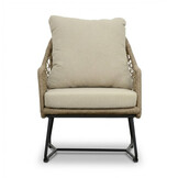 Gianna lounge balkonset 2 personen | touw + aluminium | Sahara Dust | 4-delig