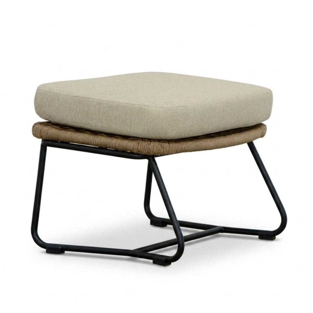 Gianna lounge balkonset 2 personen | touw + aluminium | Sahara Dust | 4-delig