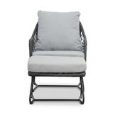 Gianna lounge balkonset 2 personen | touw + aluminium | Stone Grey | 4-delig