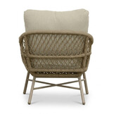 Ventura beige/Ventura Sandstone low dining tuinset | 6 personen | teakhout + touw | 160cm rond