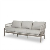 Puglia stoel-bank loungeset 5 personen incl. tafels | touw + aluminium | beige | 3-delig