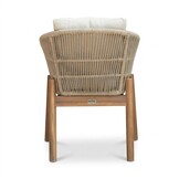 Braga dining tuinstoel | touw + hardhout | zand