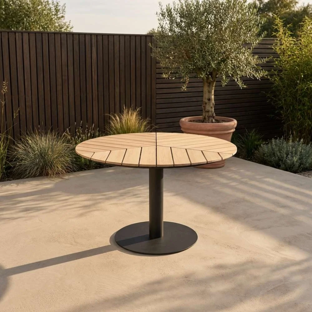 Sirena/Lola dining tuinset | 4 personen | polywood + wicker | 120cm