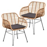 Sirena/Lola dining tuinset | 4 personen | polywood + wicker | 120cm