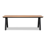 Oslo Natural/Lola dining tuinset | 6 personen | polywood + wicker | 220cm