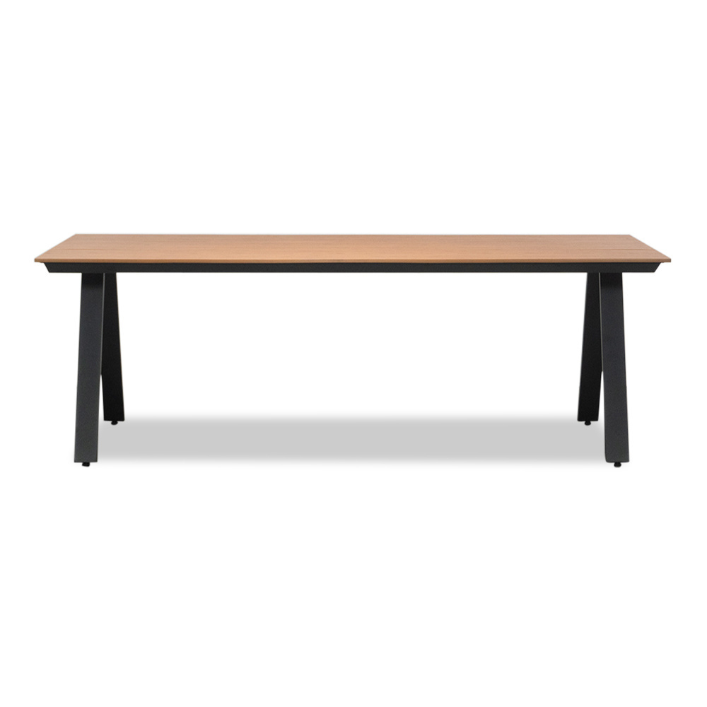Oslo Natural/Lola dining tuinset | 6 personen | polywood + wicker | 220cm