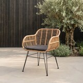 Oslo Natural/Lola dining tuinset | 6 personen | polywood + wicker | 220cm