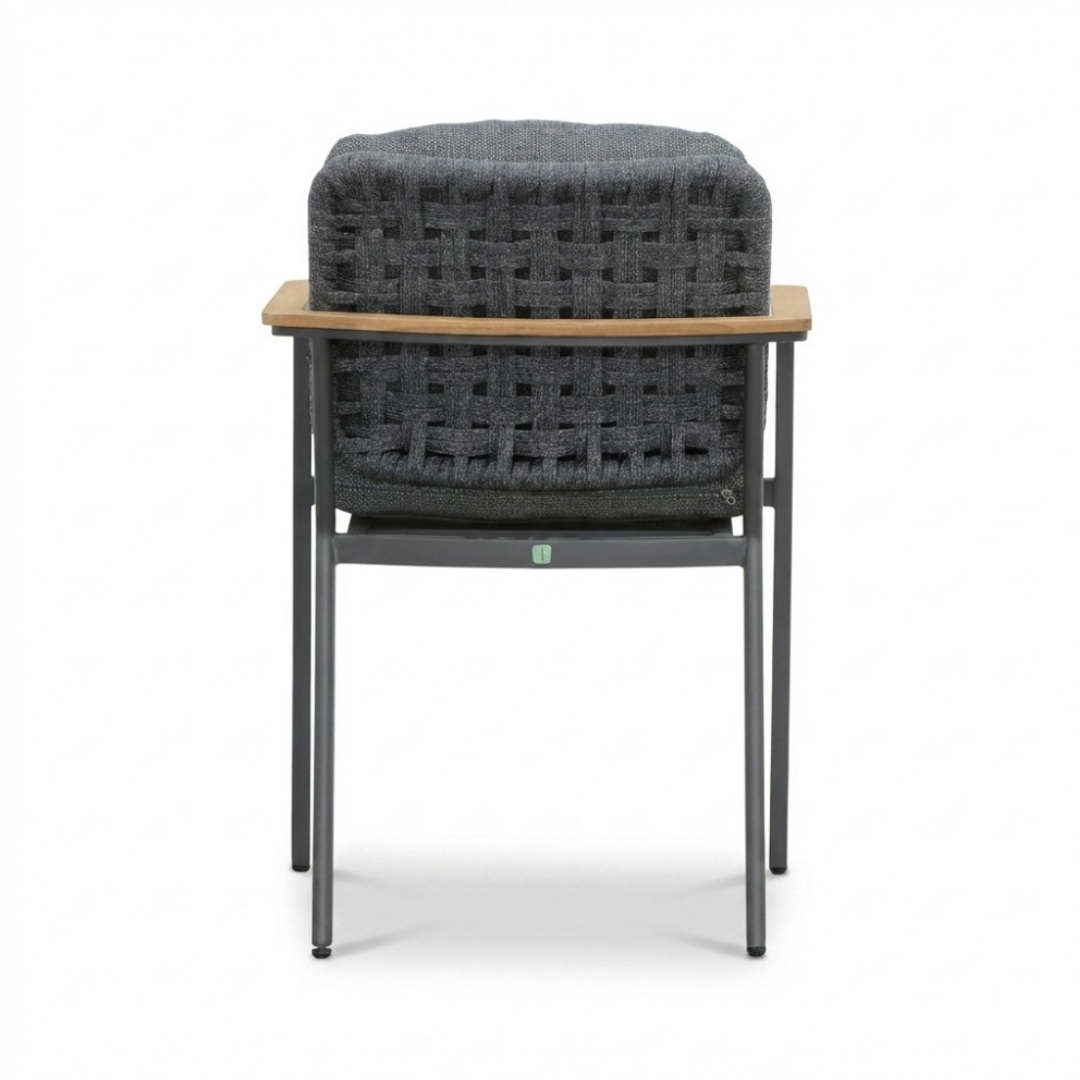 Texas/Montana antraciet dining tuinset | 6 personen | polywood + aluminium | 260cm