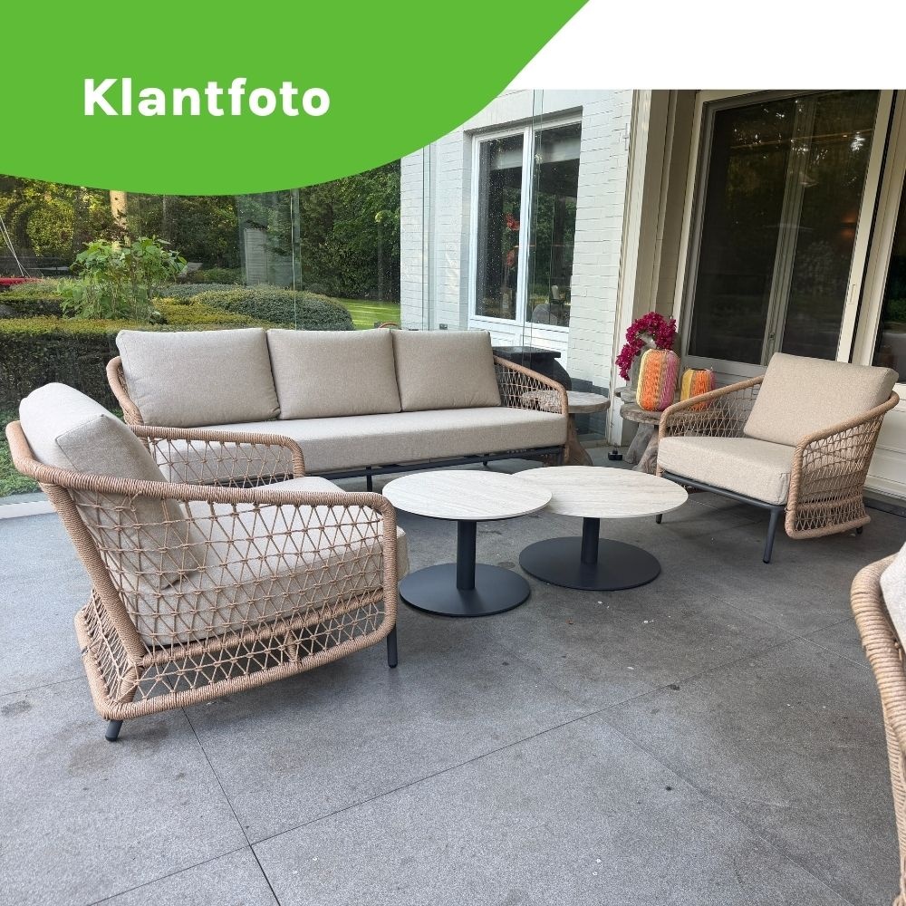 Vienna loungestoel | wicker + aluminium | zand