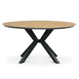 Cervo Natural/Calgary antraciet dining tuinset | 5 personen | polywood + aluminium | 144cm rond