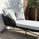 Tulum ligbed | touw + aluminium | Stone Grey