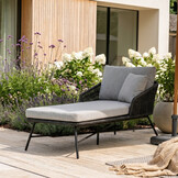 Tulum ligbed | touw + aluminium | Stone Grey