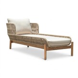Braga ligbed | touw + hardhout | zand | 190cm