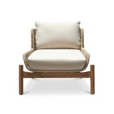 Braga ligbed | touw + hardhout | zand | 190cm