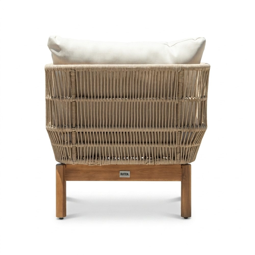 Braga ligbed | touw + hardhout | zand | 190cm