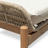 Braga ligbed | touw + hardhout | zand | 190cm