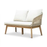 Bella hoek loungeset 5 personen | touw + hardhout | zand | 4-delig | 4-delig - 219x204cm