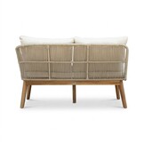 Bella hoek loungeset 5 personen | touw + hardhout | zand | 4-delig | 4-delig - 219x204cm