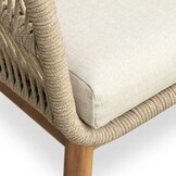 Bella hoek loungeset 5 personen | touw + hardhout | zand | 4-delig | 4-delig - 219x204cm