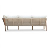 Bergamo hoek loungeset 6 personen | touw + hardhout | zand | 4-delig - 230x230cm