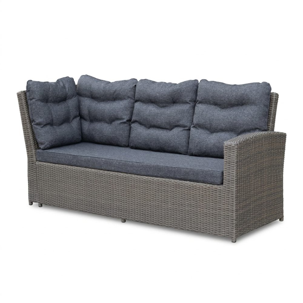 Kopenhagen hoek loungeset 6 personen | wicker | Ash Grey | 3-delig - 246x194cm