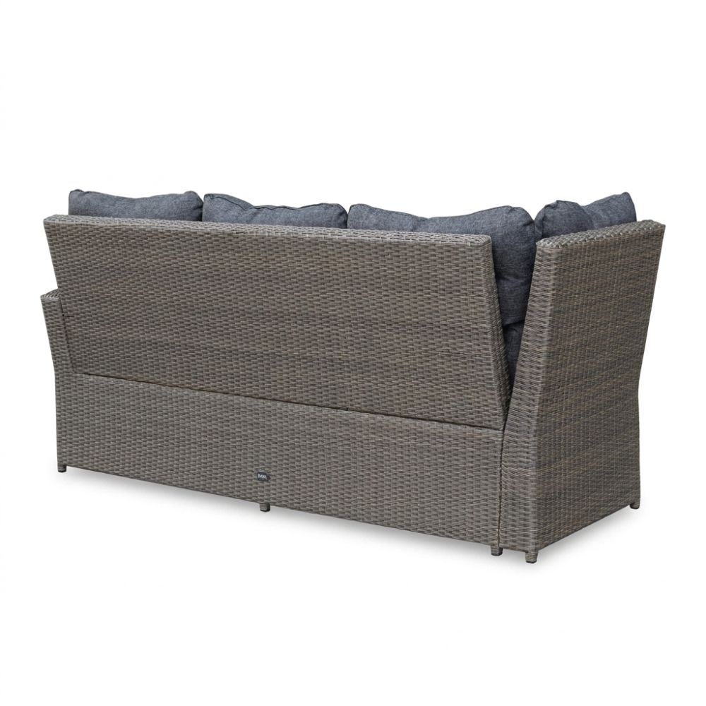 Kopenhagen hoek loungeset 6 personen | wicker | Ash Grey | 3-delig - 246x194cm