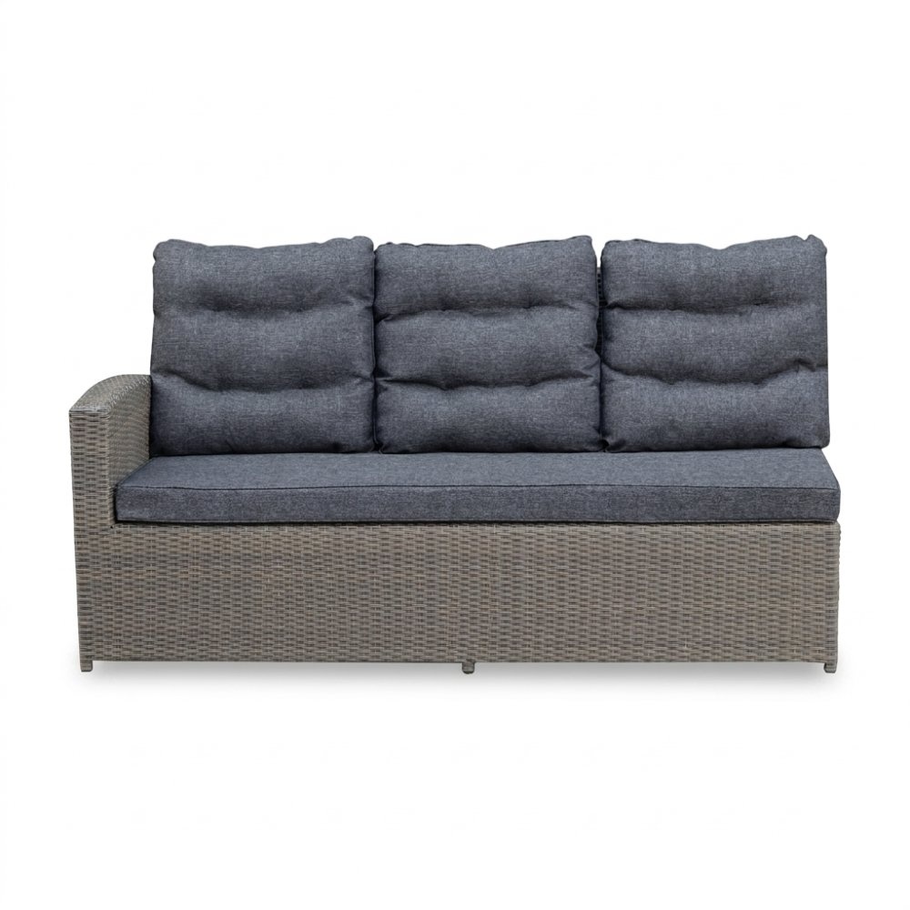 Kopenhagen hoek loungeset 6 personen | wicker | Ash Grey | 3-delig - 246x194cm