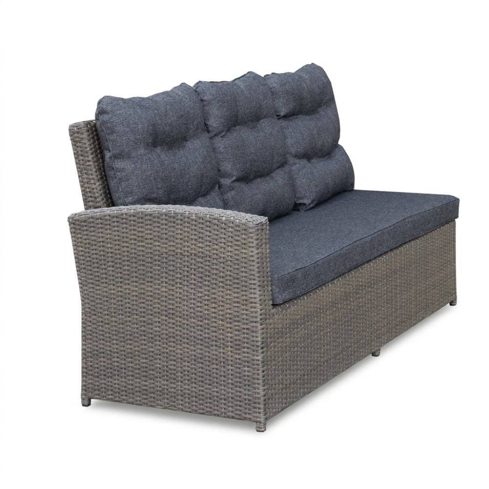 Kopenhagen hoek loungeset 6 personen | wicker | Ash Grey | 3-delig - 246x194cm