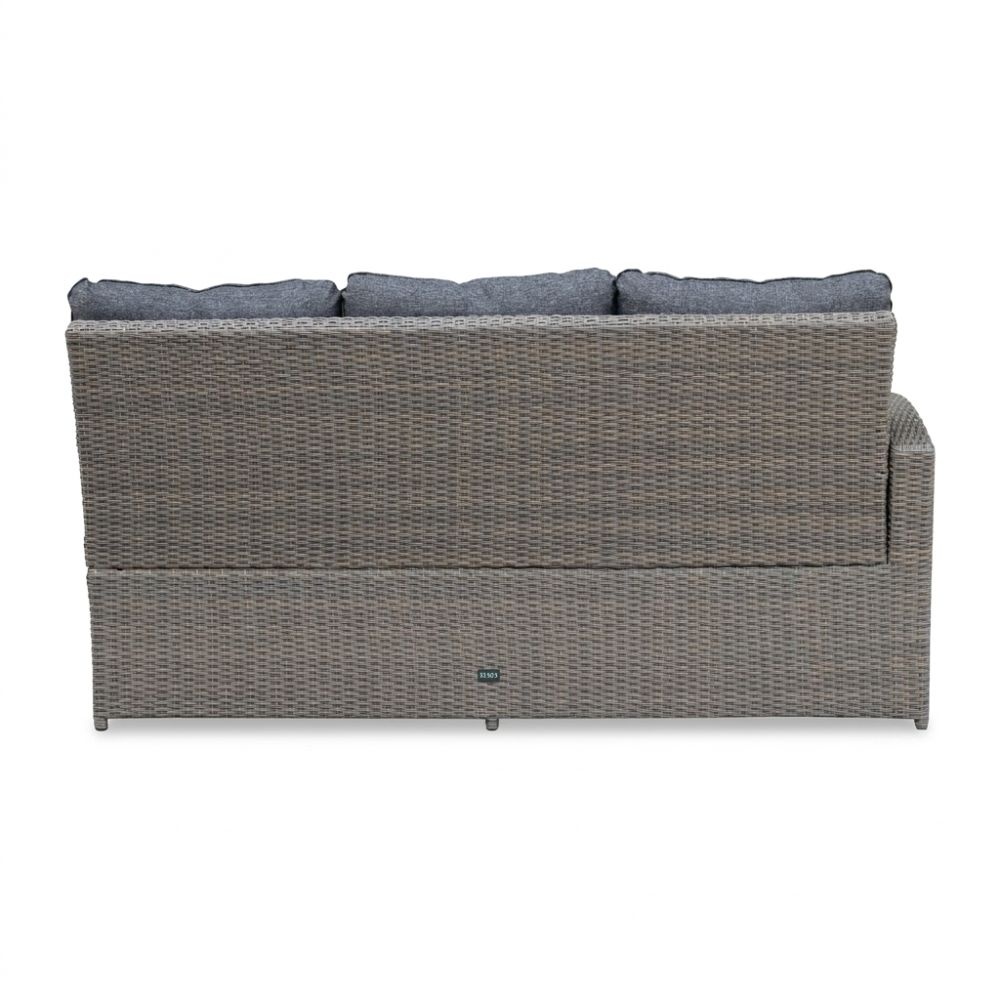 Kopenhagen hoek loungeset 6 personen | wicker | Ash Grey | 3-delig - 246x194cm