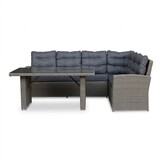 Kopenhagen hoek loungeset 6 personen | wicker | Ash Grey | 3-delig - 246x194cm