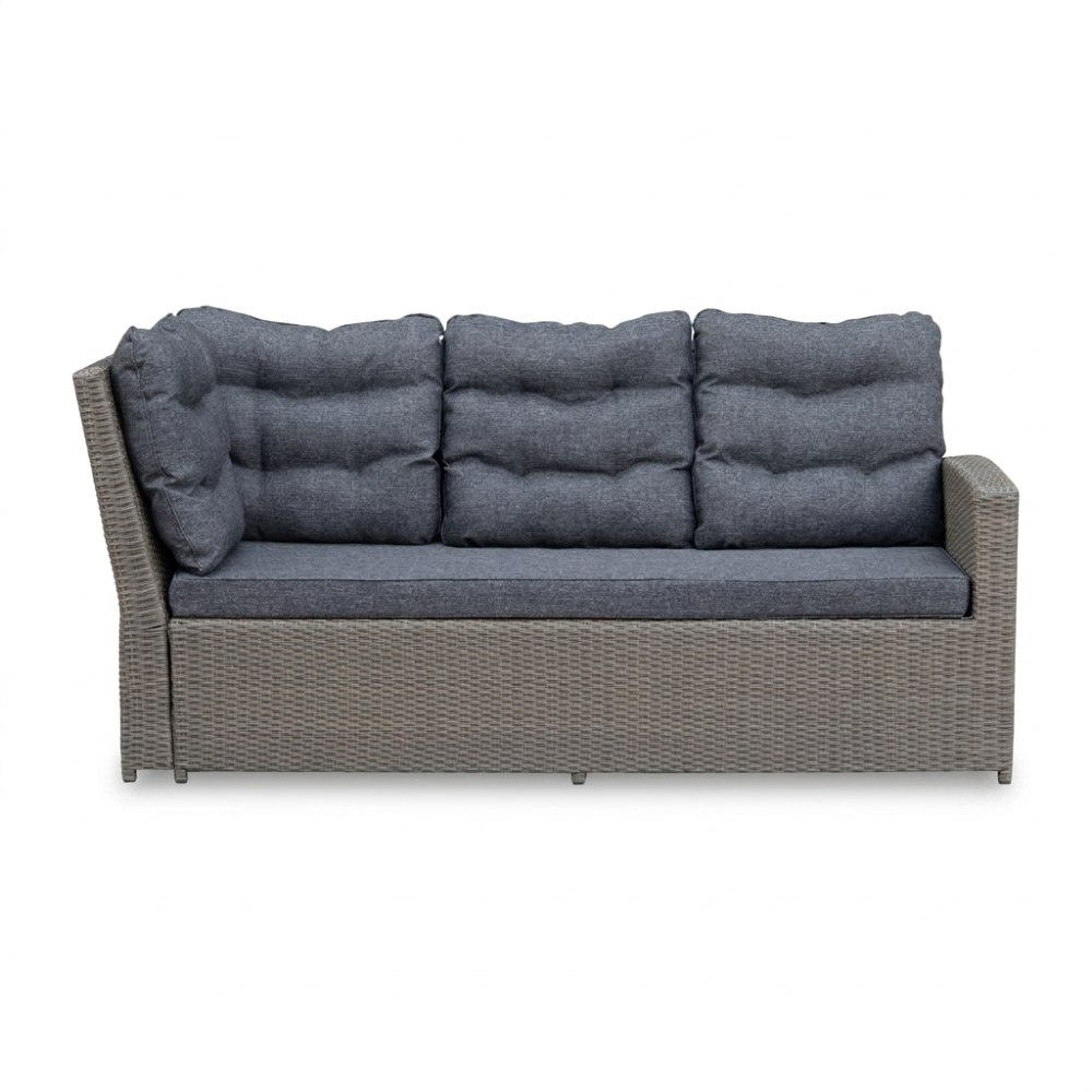Kopenhagen hoek loungeset 6 personen | wicker | Ash Grey | 3-delig - 246x194cm