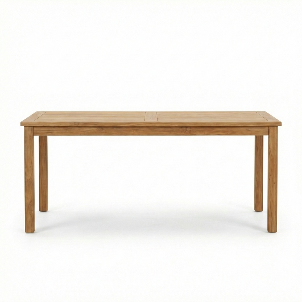 Singapore/Karlstad beige dining tuinset | 4 personen | teakhout + kunststof | 150cm