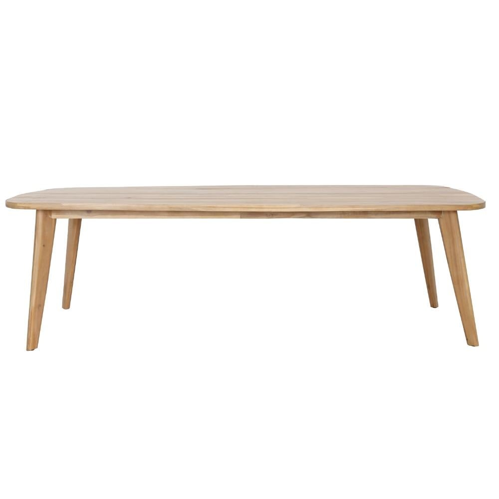 Rixos/Karlstad beige dining tuinset | 6 personen | hardhout + kunststof | 220cm