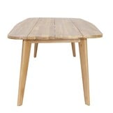 Rixos/Karlstad beige dining tuinset | 6 personen | hardhout + kunststof | 220cm