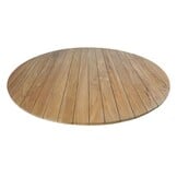 Palau/Karlstad beige dining tuinset | 5 personen | teakhout + kunststof | Ø140cm rond