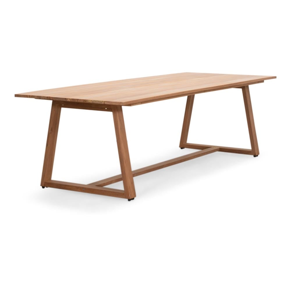 Gotenburg/Karlstad beige dining tuinset | 6 personen | teakhout + kunststof | 250cm