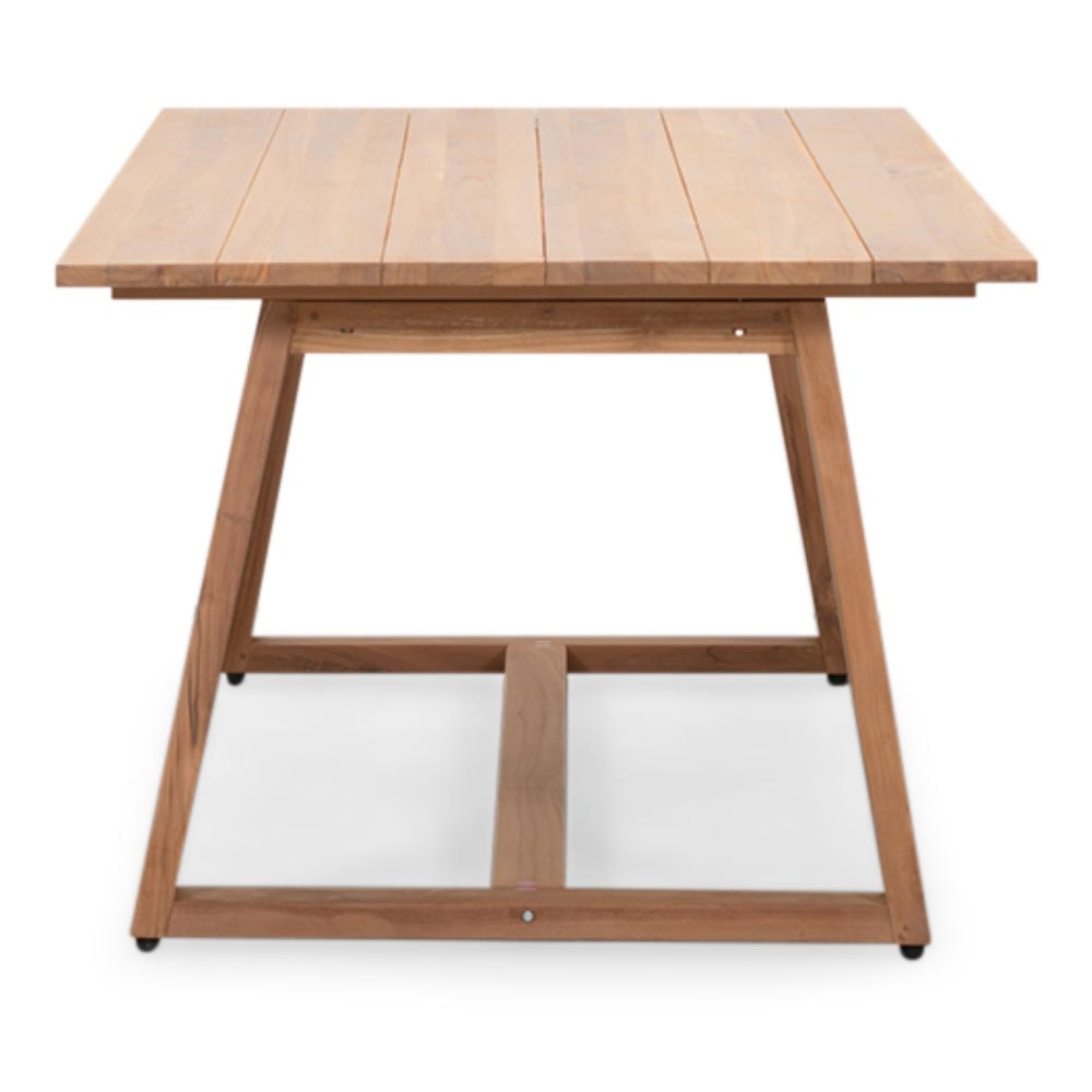 Gotenburg/Karlstad beige dining tuinset | 4 personen | teakhout + kunststof | 200cm