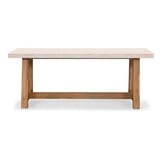 Velora/Seville beige dining tuinset | 4 personen | polystone + touw | 200cm