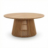 Palau/Seville beige dining tuinset | 8 personen | teakhout + touw | 180cm rond