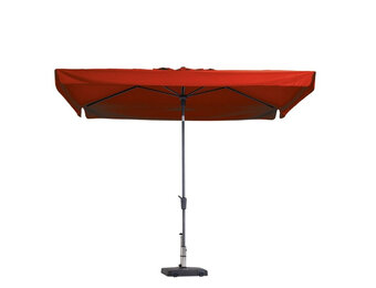 Delos luxe stokparasol 300x200cm | Brick Red