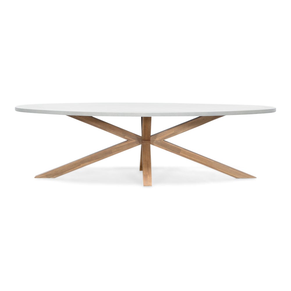 Livorno/Seville beige dining tuinset | 8 personen | polystone + touw | 280cm