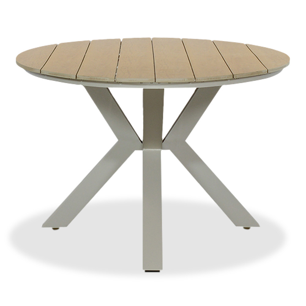 Dallas/Seville beige dining tuinset | 6 personen | polywood + touw | 220cm