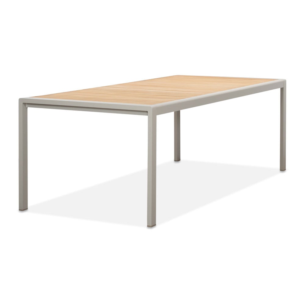 Annecy/Seville beige dining tuinset | 6 personen | teakhout + touw | 227cm
