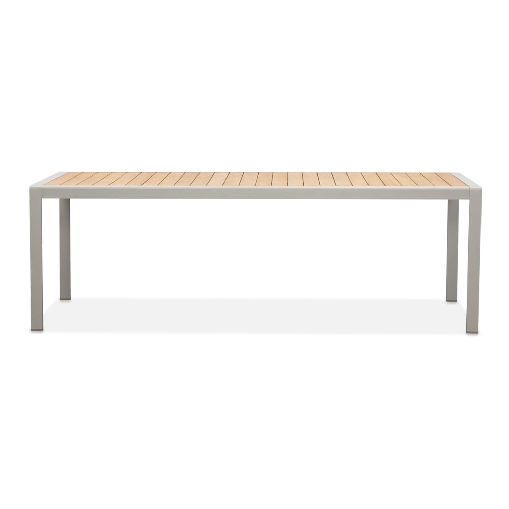 Annecy/Seville beige dining tuinset | 6 personen | teakhout + touw | 227cm