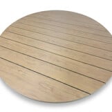 Calgary/Seville beige dining tuinset | 5 personen | polywood + touw | 144cm rond