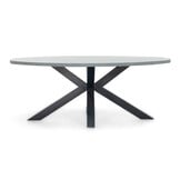 Stockholm/Gianna Stone Grey dining tuinset | 4 personen | polystone + touw | 200cm